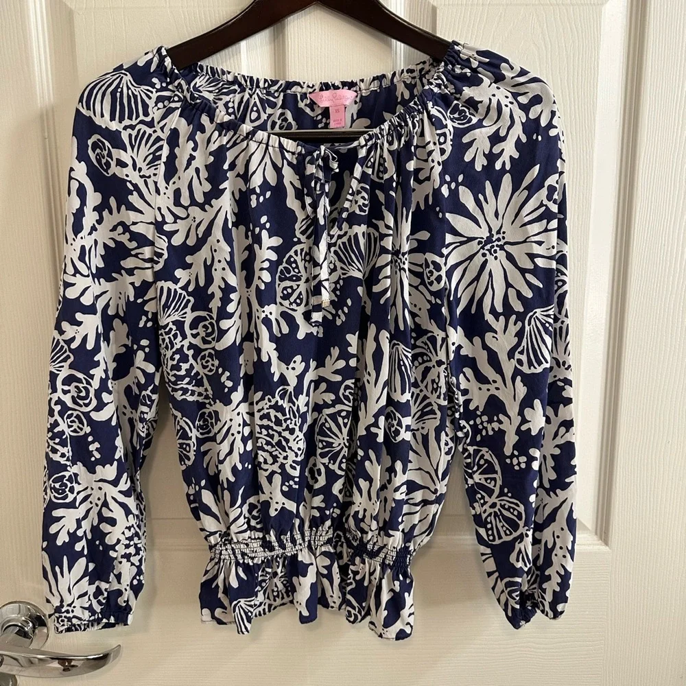 Lilly Pulitzer Silk Blouse XS - Picture 1 of 4